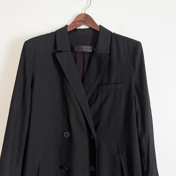 JENNI KAYNE Jones Lightweight Double Breasted Blazer Black 10 - Picture 5 of 12